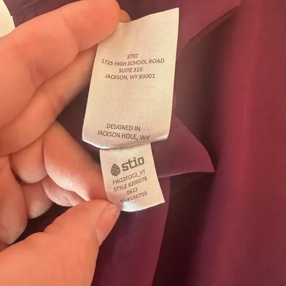 Stio Men’s Eddy Long Sleeve Pearl Snap Shirt LS Size XL Wine Outdoors Hiking - Picture 4 of 8